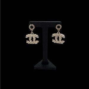 Gold and Silver Logo Earrings